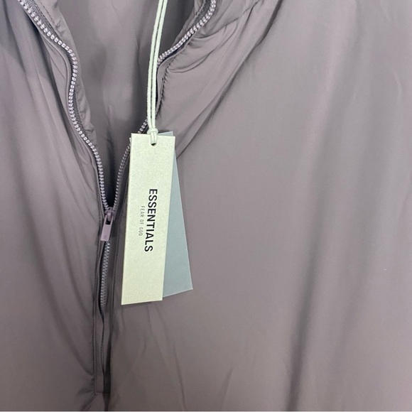 Fear Of God Essentials Puffer Jacket Plum XXL Half Zip‎ - Picture 3 of 7
